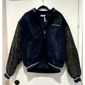 Mr. Toad's Wild Ride Letterman Event Jacket Suede Leather 1999 Limited Ed. XL